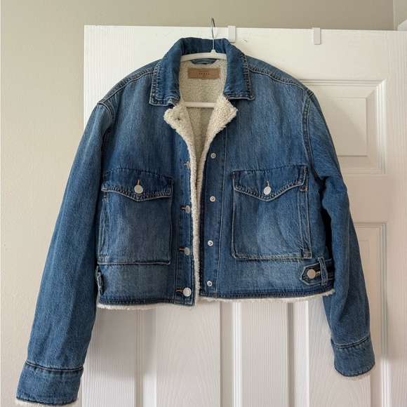 Blank NYC Denim Jacket with Sherpa Lining - Picture 1 of 4